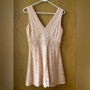 Francesca’s Peach Lace Dress